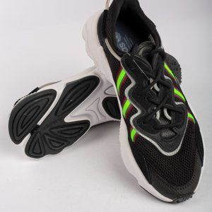 adidas black with red stripes shoes